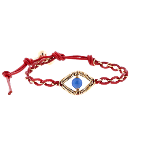 Eye Leather Bracelet