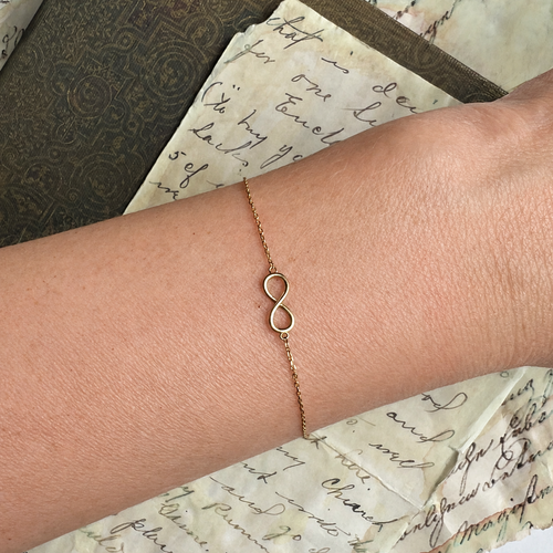 14k Yellow Gold Infinity Bracelet