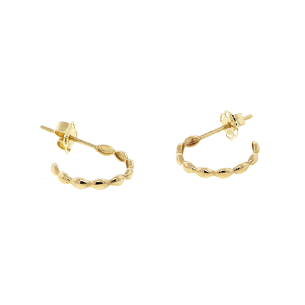 14k Dotted Hoop Earrings
