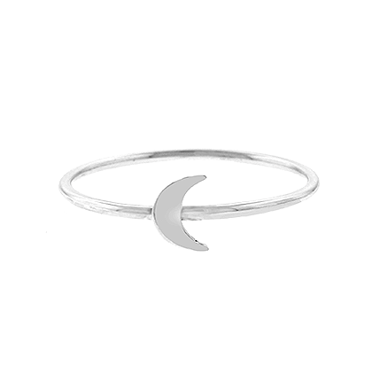 Stacking Moon Ring - size 6