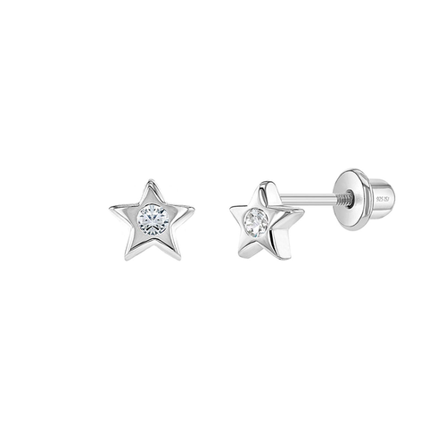 Star Studs with Cubic Zirconia Stones