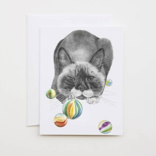 Brutus Bangor (Beefcake) Cat Greeting Card with Whimsical Story