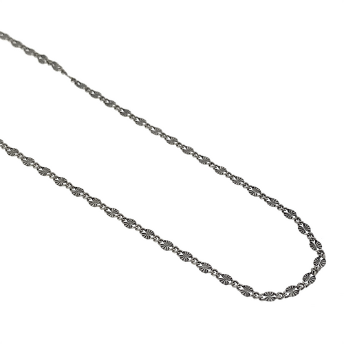 Oxidized Sunburst Link Chain