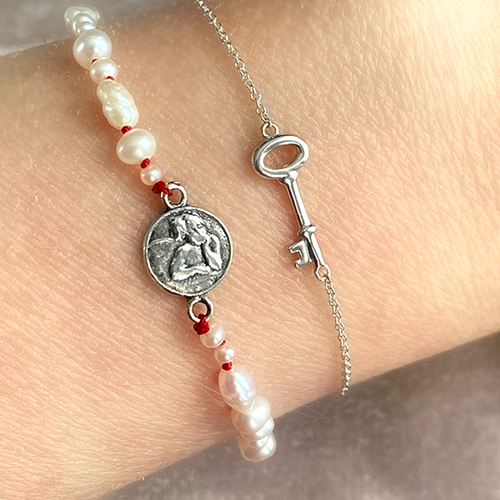 Sterling Silver Key Bracelet