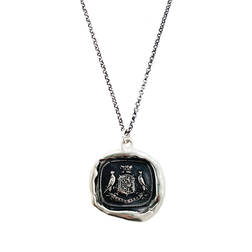 Hawks Crest Wax Seal Necklace
