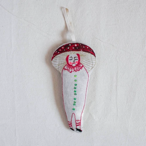 Lavender and Cotton Filled Mushroom Token/Ornament