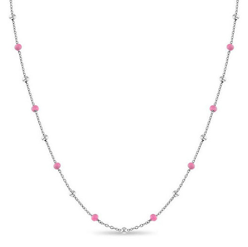 Pink Enamel Ball Necklace for Kids