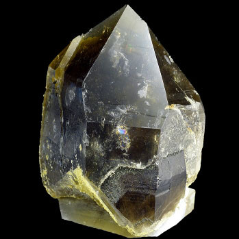 Smoky Quartz with Yellow Stibilite Specimen