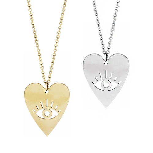 Heart with Eye Necklace