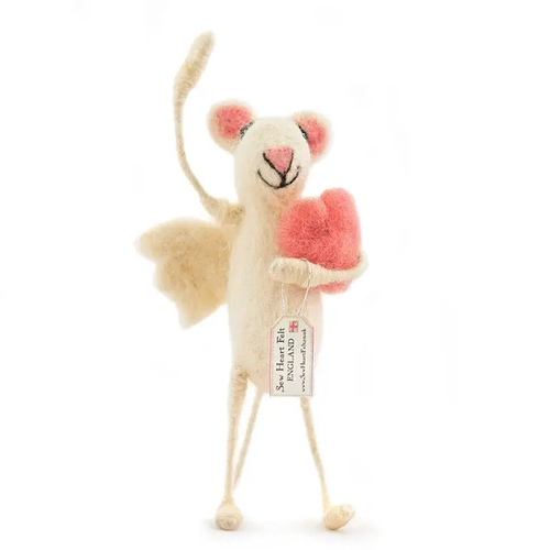 Felt Cupid Angel Mouse