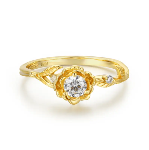 Forever Rose White Topaz Ring - size 5