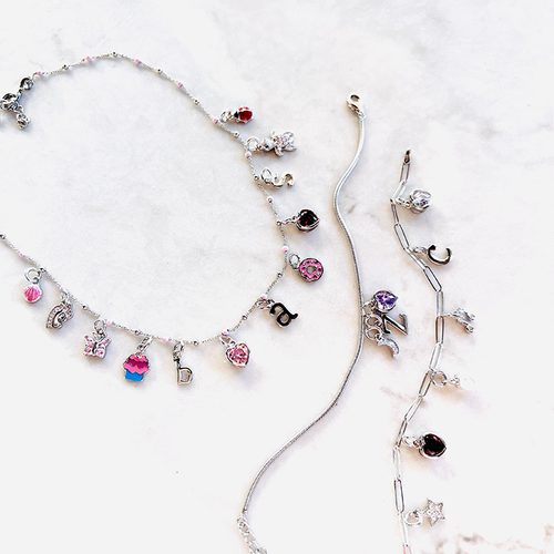 Birthstone Heart Charms for Bracelet or Necklace
