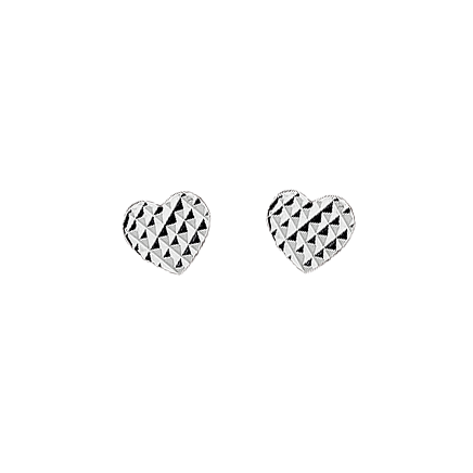Textured Heart Earrings