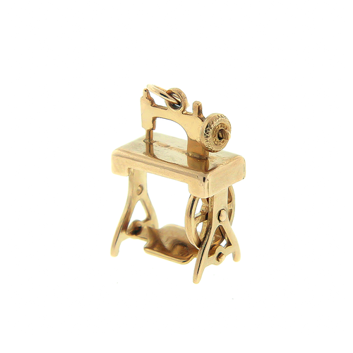 Vintage 14k Gold Sewing Machine Charm