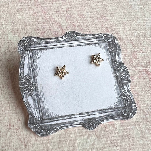 Tiny Diamond Star Stud - Single