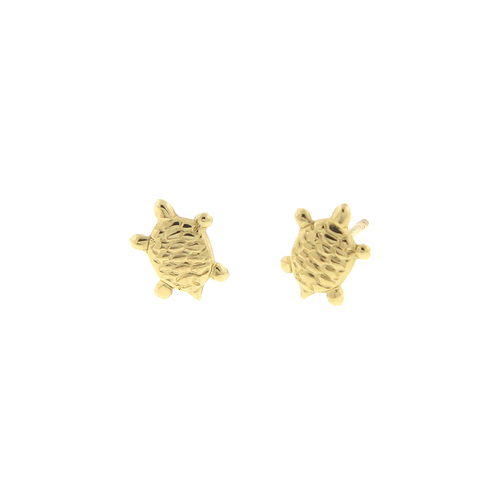 14k Tiny Turtle Stud Earring - Single