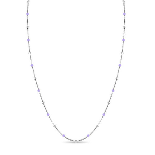 Purple Enamel Ball Necklace for Kids
