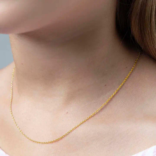 Gold-Plated Sterling Silver Cable Chain