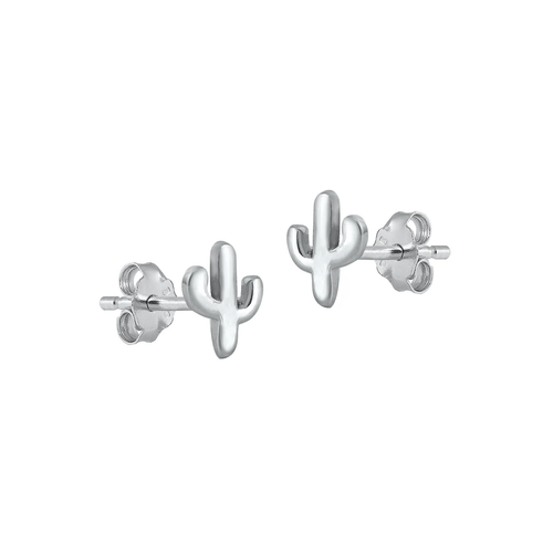 Silver Cactus Earrings