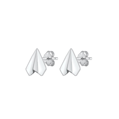 Paper Airplane Stud Earrings