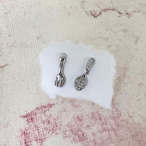 Fork and Spoon Stud Earrings