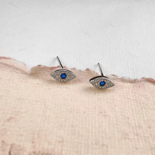 Evil Eye CZ Earrings