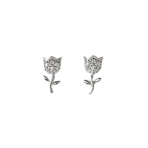 Flower Silver Earrings