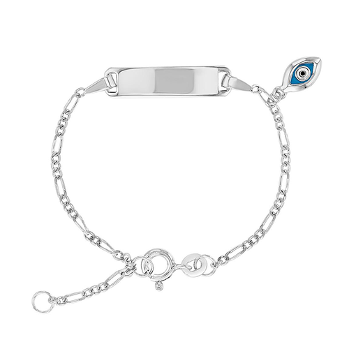 ID Childrens Bracelet with Evil Eye Charm