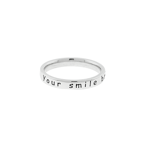 "Your Smile Brightens My World" Ring