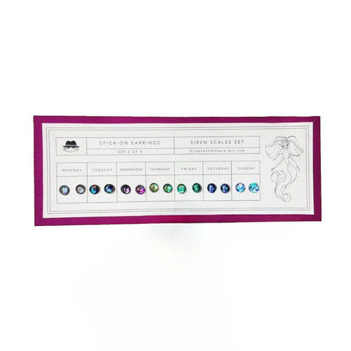 Retro 90's Stick-On Earrings Week Set - Siren Scales