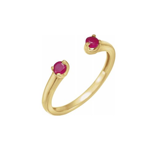 14k and Ruby Negative Space Ring