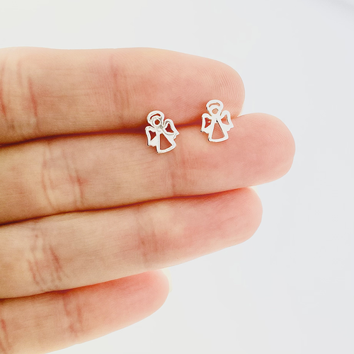 Tiny Angel Stud Earrings