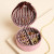 Round Pink Velvet Jewelry Case with Bow