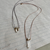 Tiny Crystal Quartz Point Cord Necklace
