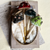 Vintage style embellished velvet mushroom ornaments in four colors