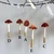 Velvet Mushroom Ornament with Golden Beads and Swarovski Crystals — Sienna