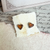 Sterling Silver Cognac Amber Heart Stud Earrings