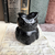 Large Black Obsidian Owl Carving