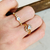 Crown Moonstone Ring - size 6