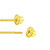 Solid Gold Ladybug Stud Earrings with Cubic Zirconia Stones