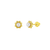 Solid Gold and Pearl Flower Studs for Kids