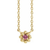 Dainty Beaded Gold Flower and Stone Necklace