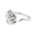 Sterling Silver Cat Ring with Sparkling Eyes - Size 6