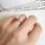 Sterling Silver Cat Ring with Sparkling Eyes - Size 6