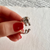 Sterling Silver Dog Ring with Black CZ Eyes - size 6