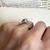 Sterling Silver Dog Ring with Black CZ Eyes - size 6
