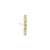 14k Gold and Diamond Bar Stud Earring - Single