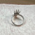 Silver Hand Ring with Cubic Zirconia - size 7