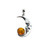Moon and Amber  Pendant