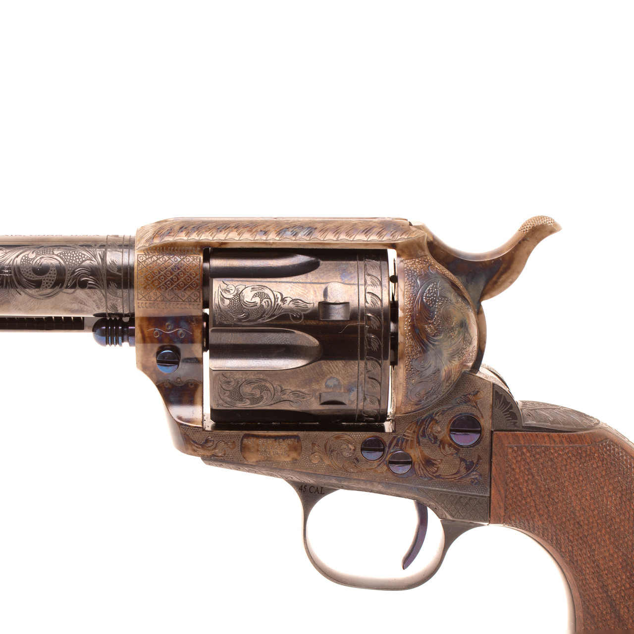 Single Action Revolver Case Colored w/C-Coverage Engraving .45 LC